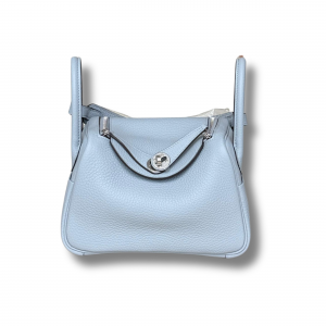 Hermès mini Lindy blue pale PHW
